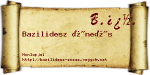 Bazilidesz Éneás névjegykártya